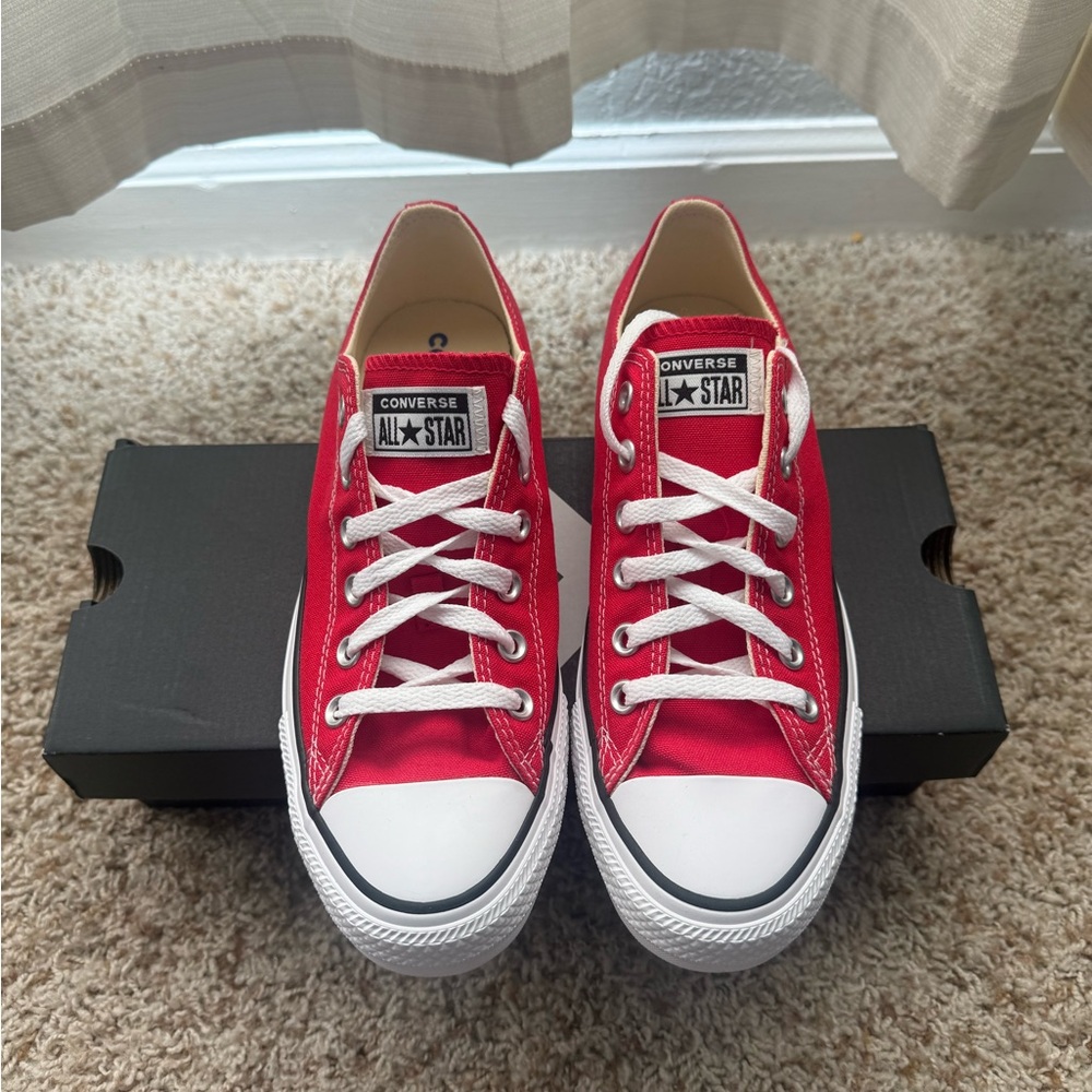 Converse Red Low-Top Sneakers